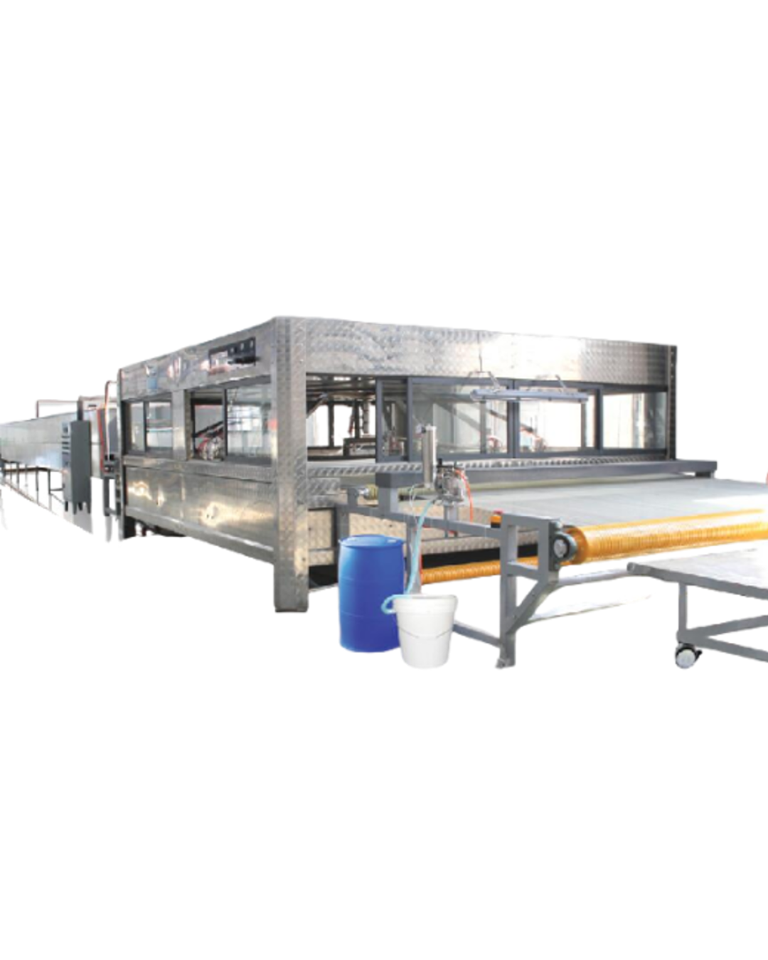Máquina de Pulverización Automática 1800mm de Acero Inoxidable con Horno de Secado y Lavado de Alta Eficiencia